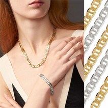 플랫샹달 마리나체인 초커형 데일리 목걸이 볼드초커