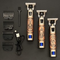 전기 머리 깎기 충전식 면도기 수염 트리머 전문 남성, 전시 해골