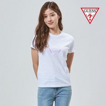 [게스] 여성 오로라필름 무테삼각 반팔티 OM2K0544