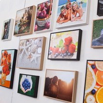 [액자엠] [무료배송]액자M 100% 수작업 WOOD 슬림액자+사진인화, 색상선택:[SM02]블랙슬림 / 크기선택:6x8크기 2개