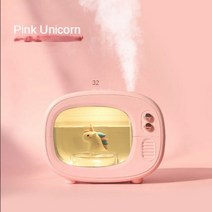 크리스탈 스톤 무선 가습기 디퓨저 휴대용 인테리어 실내 무드등 tv 400ml 만화 귀여운 애완 동물 아로마 테라피 가정용 usb 공기 극장 스타일 야간 조명, [04] 핑크unicorn