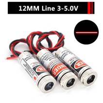 레이저 수평 기계 직선 대칭 측정650nm 5mw 레드 포인트라인크로스 모듈, 12mm 라인 3-5.0v