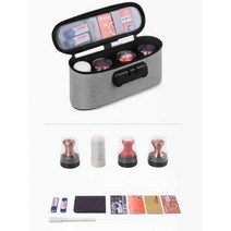 도장집 파우치 도장지갑 케이스 보관함, 파란색 - 5개 가능