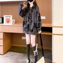 포플러앤씨 노톤 타이포 후드 맨투맨