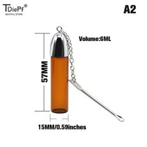 1pcs 36/53/67/82mm 병 스너프 Snorter 알약 상자 케이스 휴대용 스니퍼 금속 스푼 가정용 약물 홀더 컨테이너, [09] as pic A2