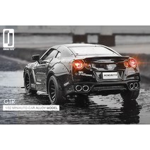 스포츠카 다이캐스트 자동차 미니어처 프라모델 모형 1:32, 단일사이즈, GTR 블랙 박스형