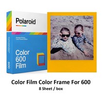 필름 카메라 폴라로이드 사진기 인화 미니 폴라로이드 600 B & W/컬러 필름 즉석 인화지 8 매 636 637, 03 Color Frame Film