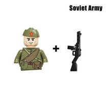 호환레고 WW2 군대 빌딩 블록 소련 미국 영국 프랑스 중국 군인 미니 액션 피규어 브릭 장난감 어린이 크, 44 1pcs