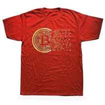 기념주화 비트코인선물 모형소품Bitcoin Shirt Cryptocurrency Miner BTC Crypto Design Punk Money Coin, 03 RED_04 L