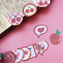 체리모양 데코스티커 다이어리 메모장 일기장꾸미기, 봉봉 체리 스티커 100p