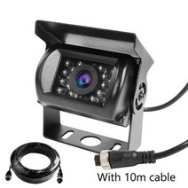 자동차 후방 카메라 1224v IR LED CCD 백업 주차 캠 야간 투시경 와이드 앵글 방수 트럭 버스용, with 4 pin 10m cable