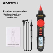 검전기펜저소음TOU-A3004 디지털 멀티 미터 펜 AC/DC 전압계 전류계 전류전압측정 전기 기술자용 공, 01 A3004 Black