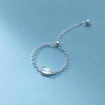 템퍼 유라커피머신 부품 부속 리얼 스털링 실버 패션 로맨틱 스타 하트 체인 링 상당한 사이즈 웨딩 고급 주얼리, 조절 가능_Ellipse