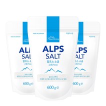 네이처모닝 알프스 미네랄 소금 600g 가는입자 독일직수입, 가는입자  600g, 3개