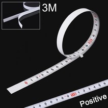 측정기 3m 스테인레스 스틸 점성 스케일 테이프 측정 작업대 톱 테이블 용 자기 접착 메트릭 눈금자, 2m