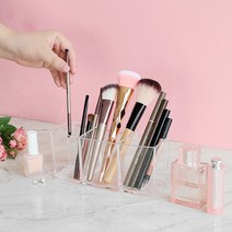 아크릴3칸정리함 투명 아이브로우 브러쉬 보관함