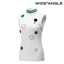 (정품)[와이드앵글] 여성 도트 터틀넥 베스트-WWU17K31, 화이트/100