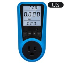 220V AC EU 디지털 LCD 전력계 소켓 전압계 시 에너지 측 IT FR 미국 영국 BR 콘센트 전력 분해석, CHINA, US Plug Backlight, 08 US Plug Backlight
