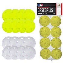 프랭클린 MLB 플라스틱볼 8개 야구공 MDMMLB19885A01_쿠, 화이트(8개)