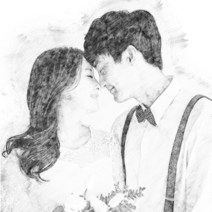 마이월플레이즈 스케치 연필 초상화 인물화, 선택완료