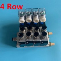 2 열 ~ 20 Verykom 공압 4V210-08 소음기 커넥터가있는 솔레노이드 밸브 블록 매니 폴드 12v 24v 110v 220v 1/4 bsp 5/2, 4 Row, AC24V AC