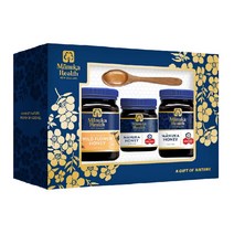 뉴질랜드 마누카헬스 선물세트(마누카꿀 MGO850+ 250g/MGO263+ 500g/야생화꿀 500g/우드스푼), 1세트, 1개