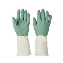 RINNIG 린니그 고무 장갑 천연 라텍스 글러브 사이즈, 그린, 중(M), 1개