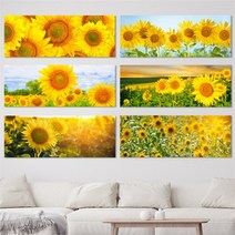 대형캔버스 해바라기 그림 사진 금전운 액자 초대형, 4.빈티지색감해바라기