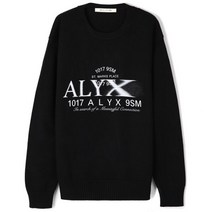 1017 ALYX 9SM 알릭스 23 GRAPHIC CREWNECK SWEATER (AAMKN0190YA01 BLK01) (그래픽 크루넥 스웨터)