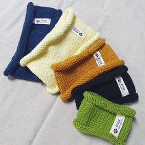 아토즈 핸드메이드 뜨개 강아지 고양이 넥워머 니트 목도리 목폴라, L, 백아이보리