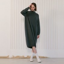 [세컨스킨] 에코스킨 홀가먼트 울 루즈핏 터틀넥 원피스 ACWFD4100