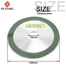드릴연마기 다이아몬드 그라인딩 휠 컵 서클 125x32x15mm 텅스텐 스틸 밀링 커터 공구 샤프너 그라인더 1 개 150-400 그릿, [02] 100x20x8x10mm, [01] 150, 1개