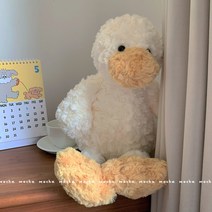웃는 개구리 인형 귀여운 오리 장난감 생일 선물 애착 인형, 오리 (전체 길이 30cm)