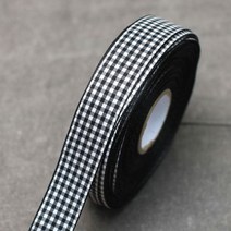 검정 기본체크리본 25mm 50마 리본 테이프, 수량