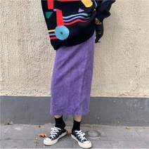 여성 코듀로이 스커트 빈티지 베이직 봄 가을 겨울 예쁜 데일리 롱 골덴 치마 2022 corduroy skirt JX1108