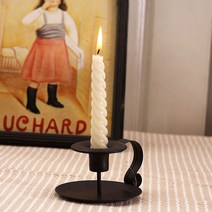 철제 모던 인테리어 캔들홀더 4p 촛대 엔틱 빈티지 캔들 인테리어 소품 감성 무드 오브제 양초 캔들받침 초받침대, 리첸티 블랙4p