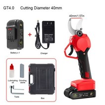전동고지가위 과수원용 충전식 전기 가지치기 가위 정원 배터리 절단 직경 3cm, 03 GT4 1 Battery_04 AU