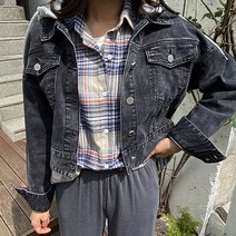 바잉몰 여성 모든날 후드 청자켓 루즈핏 가오리 오버핏 데님자켓 탈부착