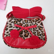 키즈랜드 아동 여아 미니 호피무늬 핸드백