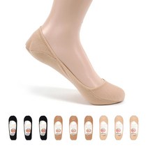 가나양말 미끄럼방지 면덧신 10켤레 여성용 실리콘 덧신