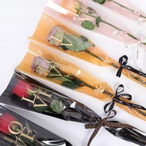 꽃 포장지 한송이 투명 opp 꽃포장 1송이 도매 포장지, 01.꽃[흰색]50개