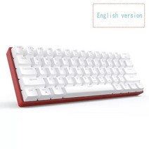 컴퓨터키보드 2023New-61Key 무선 블루투스 2.4Ghz 게이밍 기계식 키보드 2 모드 휴대폰 태블릿 노트북 레, 한개옵션2, 07 GK61 White Red US, 02 Brown Switch