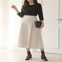 다잇템 여성 아이보리 여성스러운 후레아 롱스커트 (9505660)