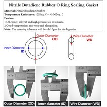 고압세척기노즐 10/50pcs 블랙 O 링 CS 2mm OD 5mm 150mm NBR 자동차 니트릴 고무 라운드 형 부식 오일 방지 씰 와셔, [70] OD 150mm ID 146mm, [02] 50Pcs, [01] CS 2mm
