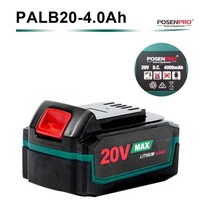 20V 배터리 충전기 2.0Ah 4.0Ah 충전식 리튬 배터리 POSENPRO LANNERET 용, 협력사, 4000mAh 배터리