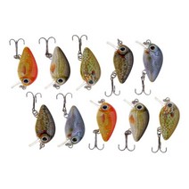 10Pcs 살아있는 물고기 Wobblers 태클 크랭크베이트, 1.0 인치, 혼합 색상, 플라스틱