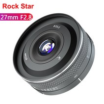 후지필름 Rock Star 27mm F2.8 후지 XF 캐논 EF-M 대형 조리개 고정 초점 렌즈 Sony E Nikon Z M4/3 Leica, 01 Black_07 Canon EF-M