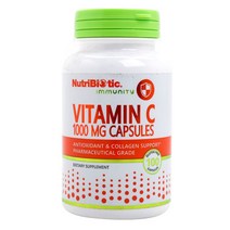 뉴트리바이오틱 비타민 C 1000mg 캡슐 글루텐 프리, 100개입, 1개
