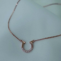 오엔주얼리 14K18K말굽큐빅목걸이