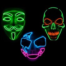 도매파티 파티가면 할로윈 복면 조커 어나니머스 해골 공포가면, 조커 LED가면(GBU11)